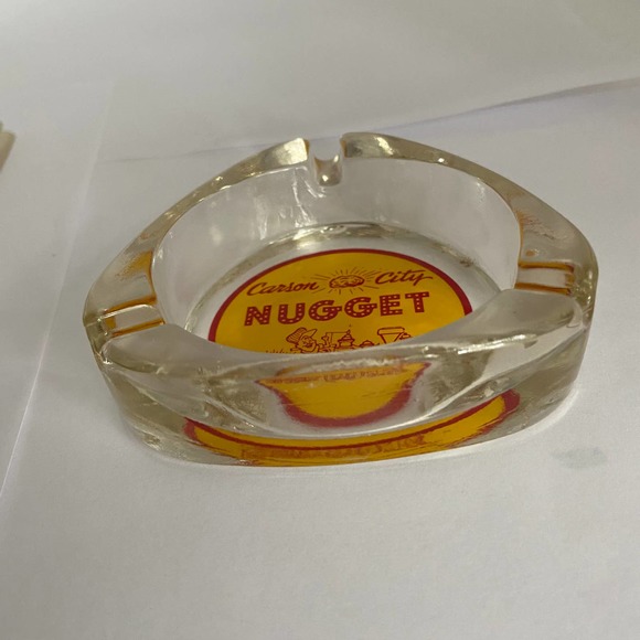 Carson City Nugget Ashtray Ash Tray Vintage Gold Nugget Casino Hotel - Picture 2 of 3